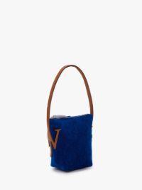 MINI ANCHOR HOBO - CHENILLE TOP HANDLE BAG in blue | JW Anderson US  Product Image