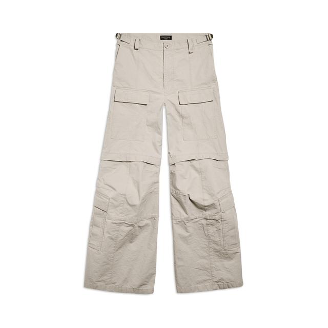 Flared Cargo Pants in Beige Product Image