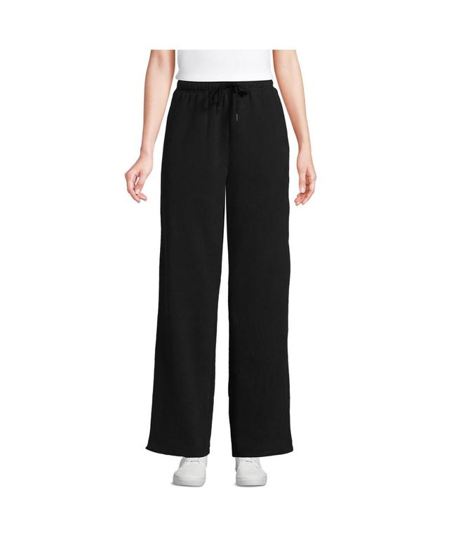 Lands End Womens Serious Sweats High Rise Relaxed Straight Leg Pants Product Image