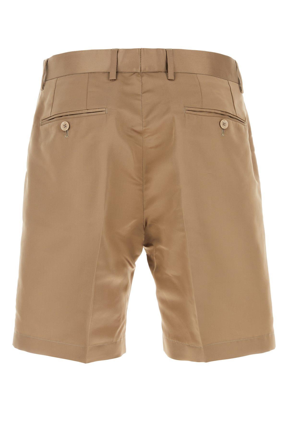 Cappuccino Duchesse Bermuda Shorts In Brown Product Image