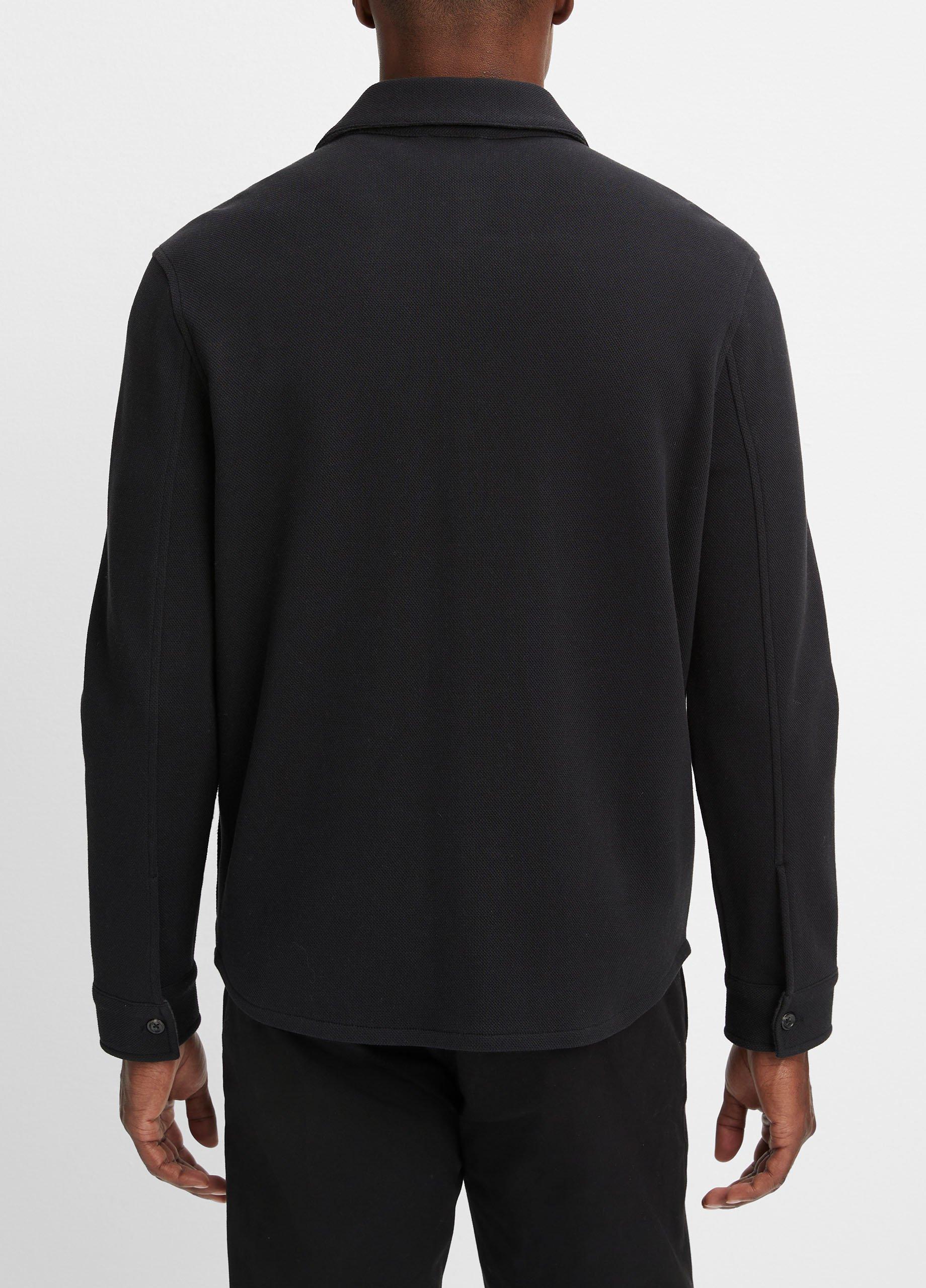 Double-Knit Cotton-Blend Piqué Shirt Jacket Product Image