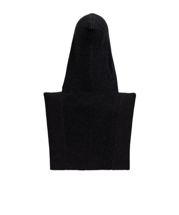 ISABEL MARANT Knitted Hooded Collar In Black Product Image