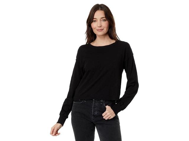 bobi Los Angeles Long Sleeve Cropped Boxy Top Women's Clothing Product Image