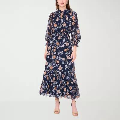 Sam And Jess Womens Long Sleeve Floral Maxi Dress Product Image