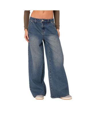 Womens Super baggy wide leg jeans Product Image