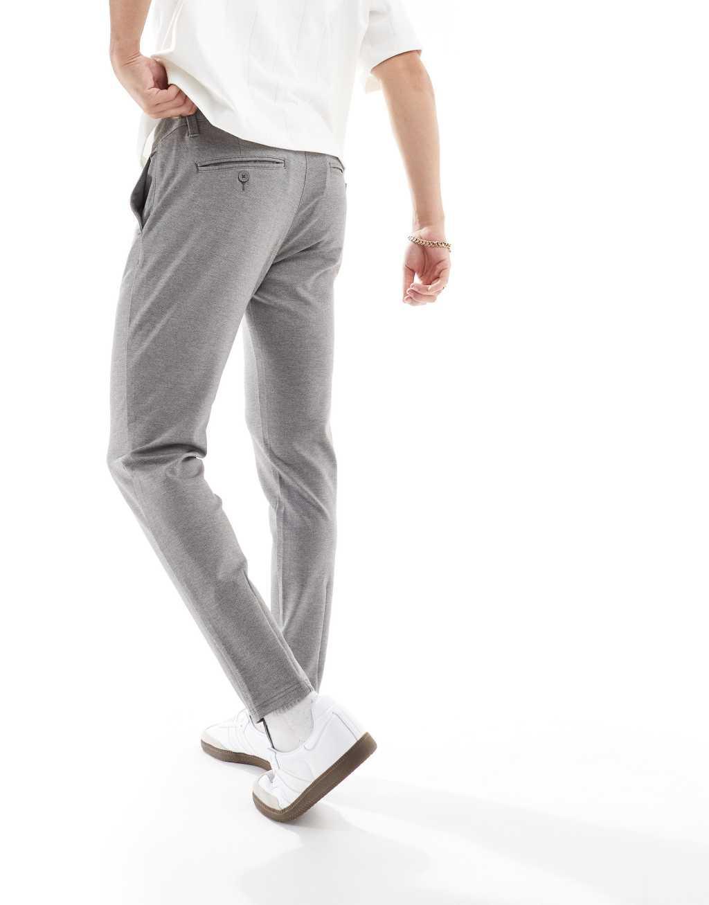 Only & Sons smart tapered fit pants in light gray Product Image