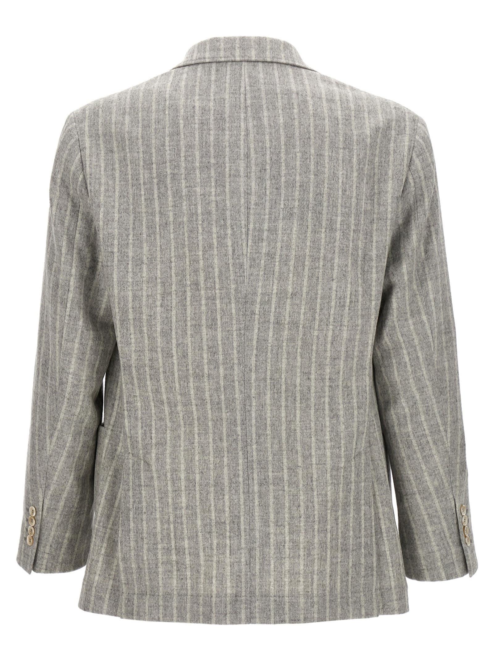 Blazer Jacket In Sigaro/grigio/bianco Product Image