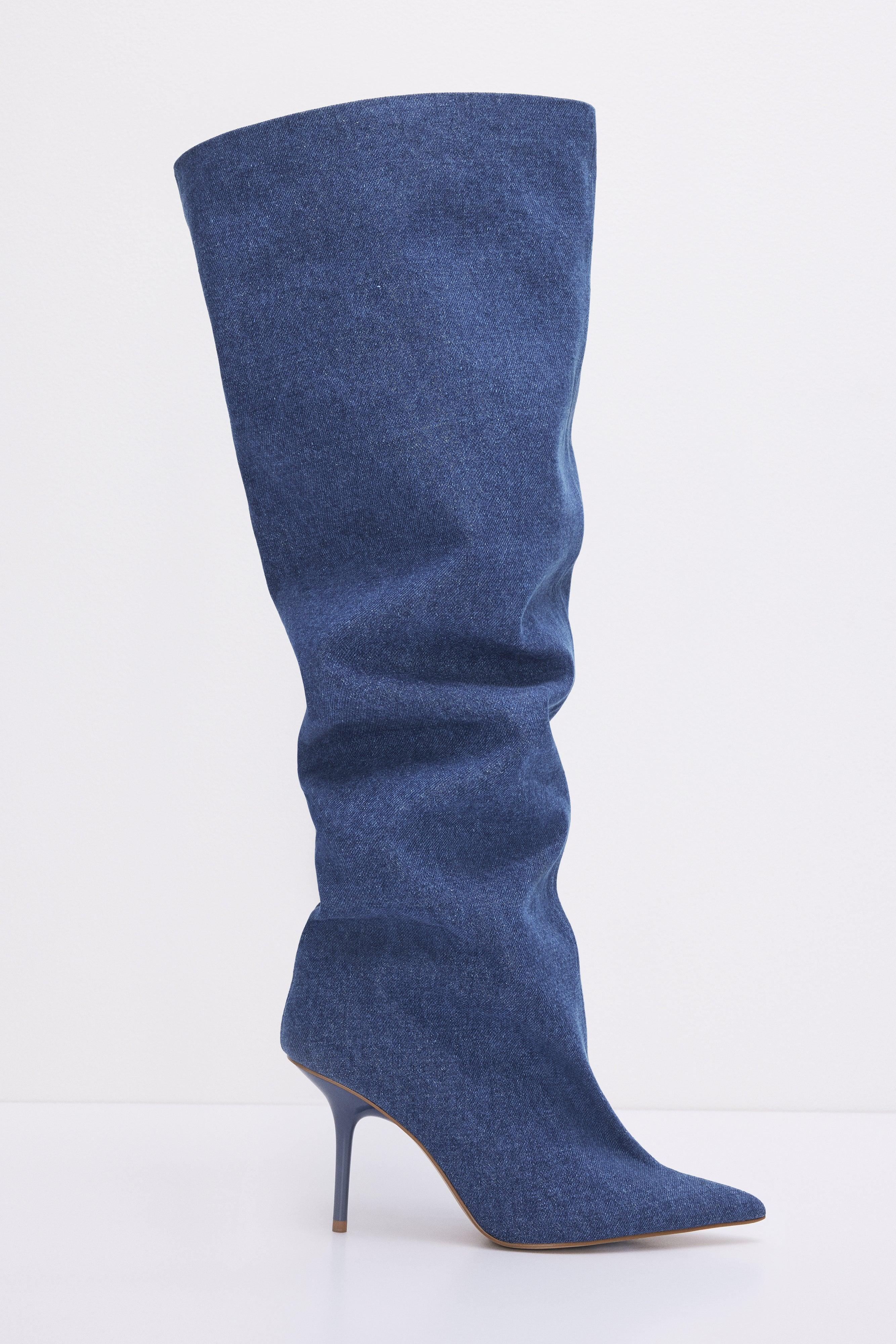 SLOUCHY BOOT | BLUE DENIM002 Product Image