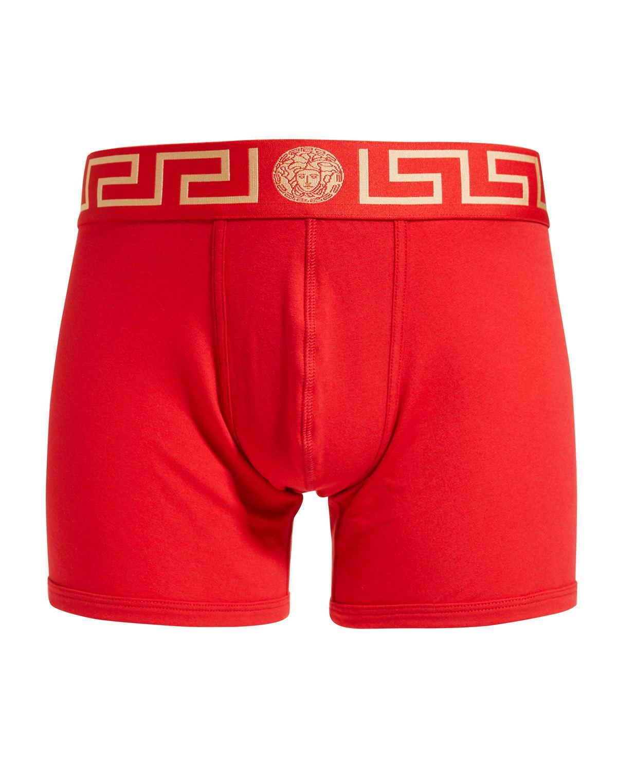 Versace Long Stretch Cotton Trunks Product Image