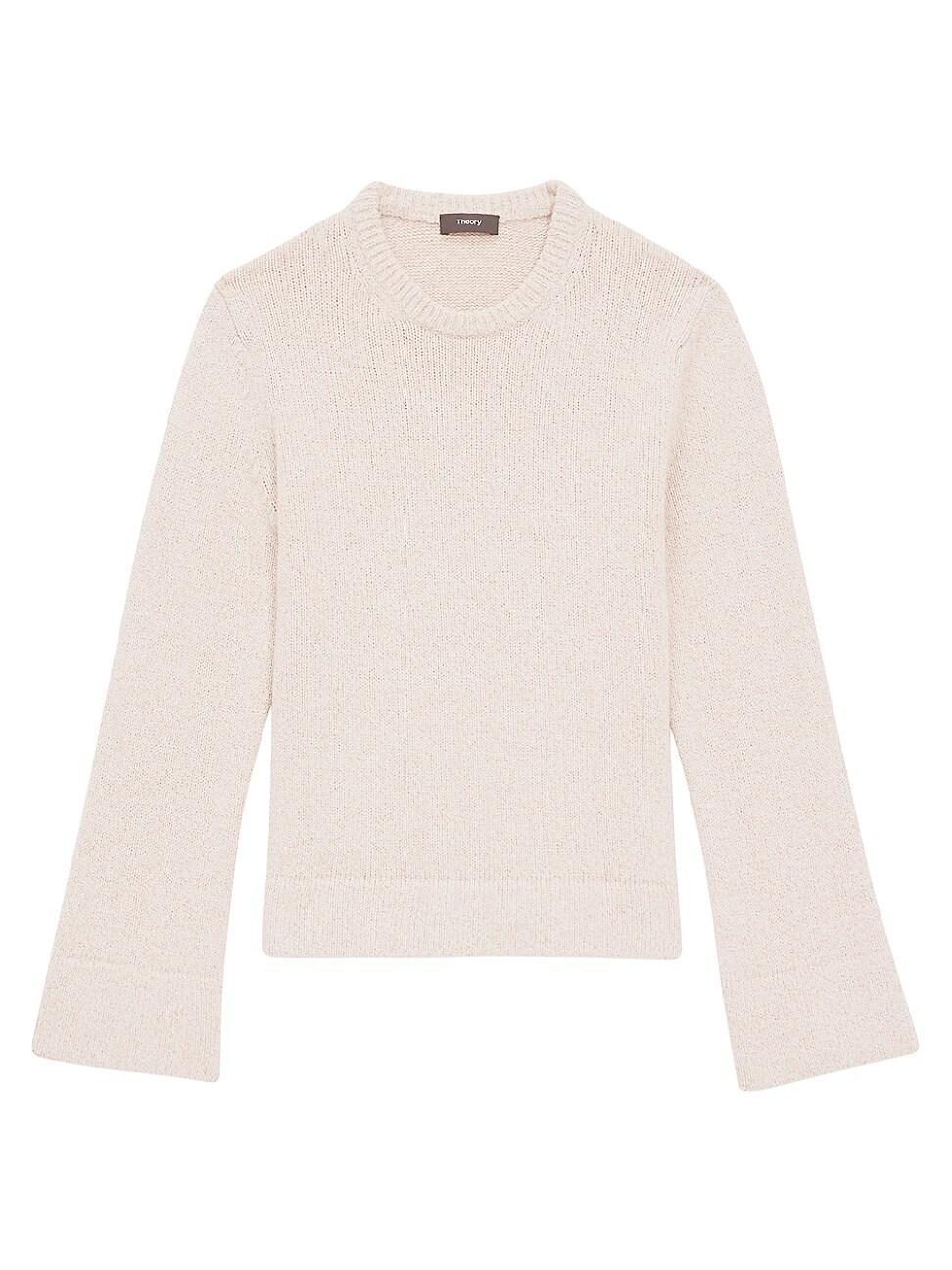 Wool and Cashmere Boucle Side-Split Sweater Product Image