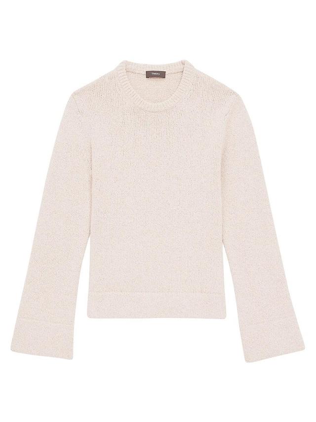 Wool and Cashmere Boucle Side-Split Sweater Product Image