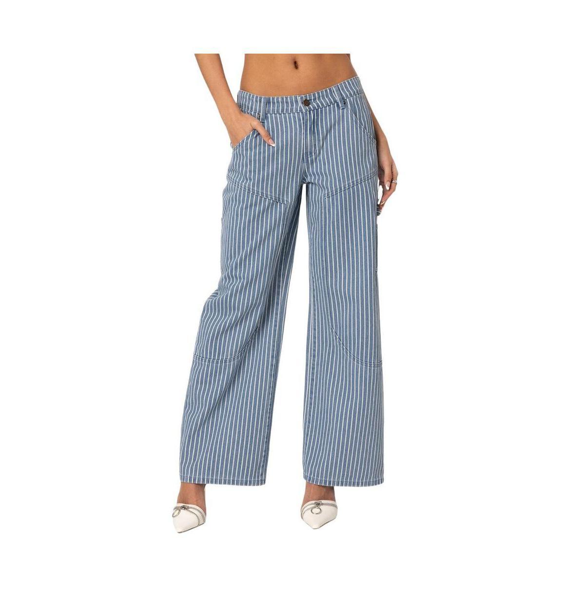 Women's Striped Carpenter Jeans Product Image