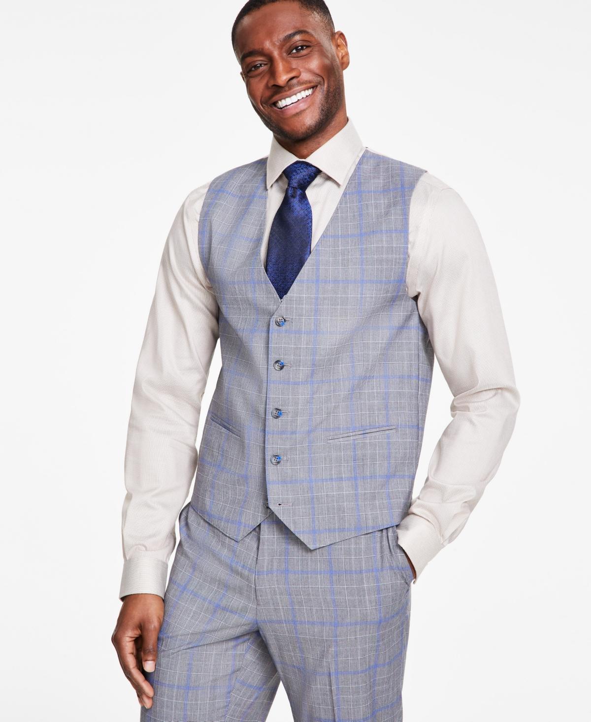 Tayion Collection Mens Classic Fit Suit Vest - Grey Product Image