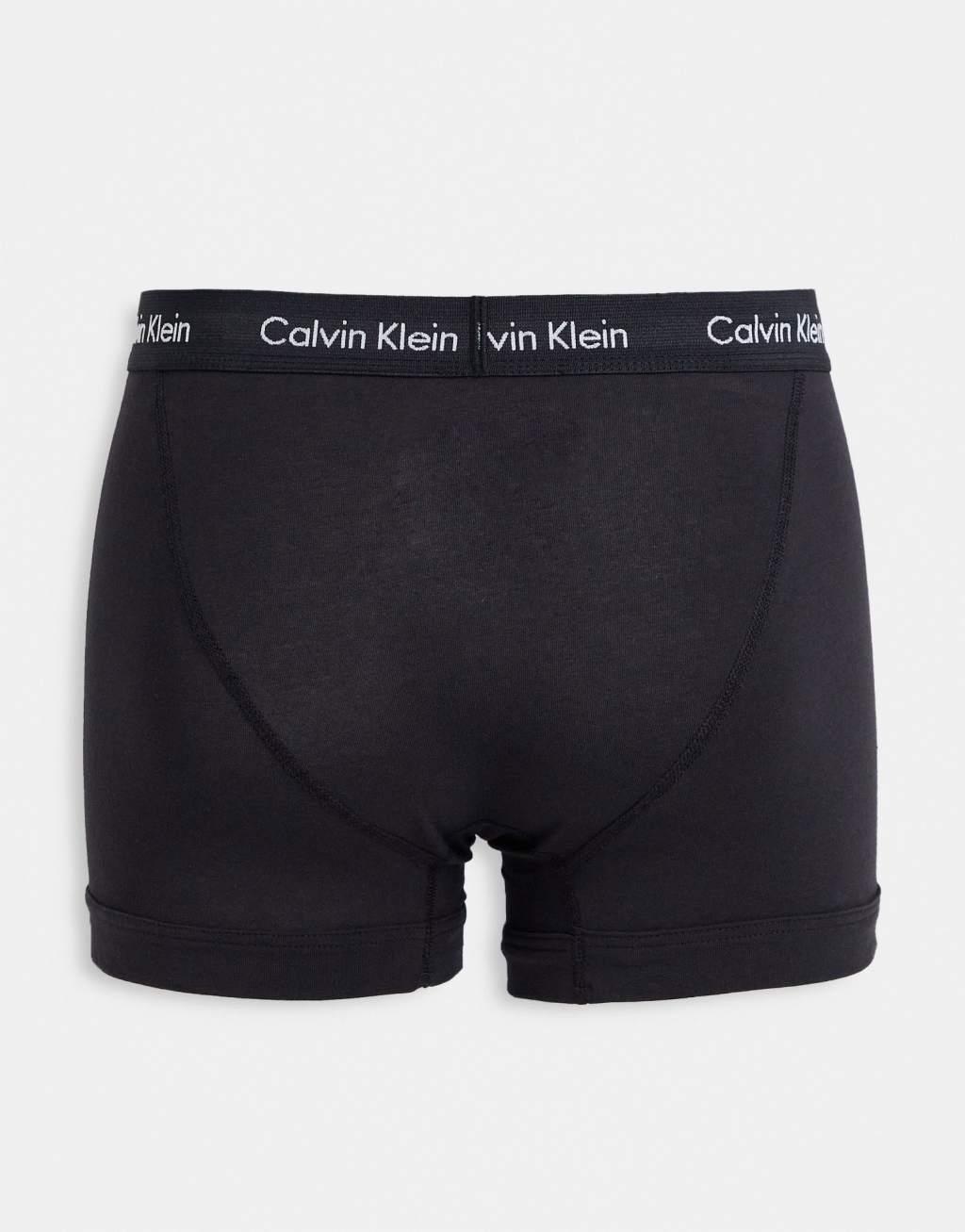 Calvin Klein cotton stretch 5-pack trunks in black Product Image