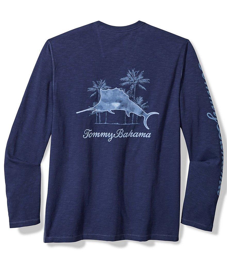 Tommy Bahama Big & Tall Azul Palms Lux Long Sleeve Graphic T-Shirt Product Image