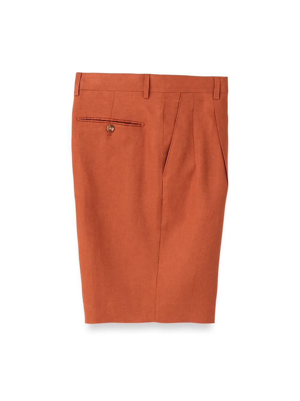 Linen Pleated Shorts Product Image