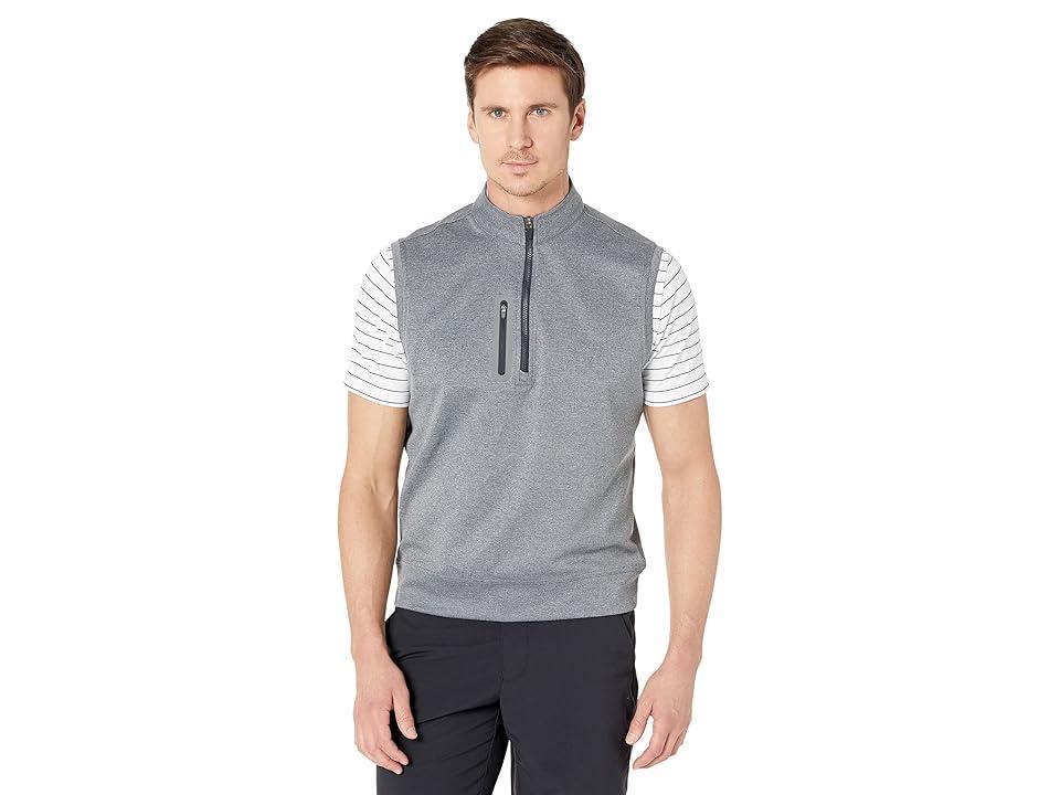 johnnie-O Denny 1/4 Zip Performance Golf Vest (Heather ) Men's Clothing Product Image