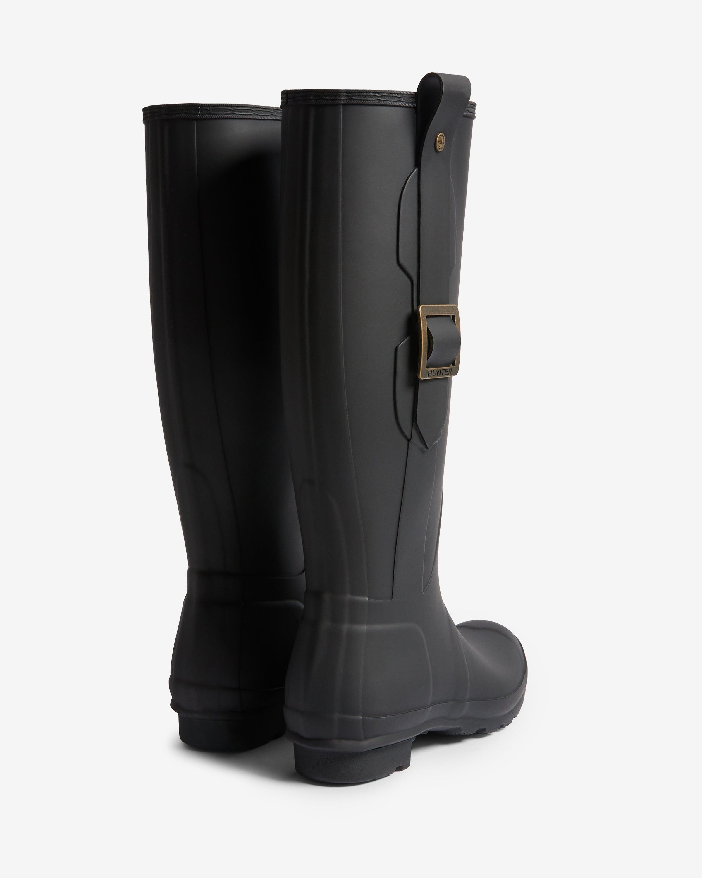 Women's Exaggerated Buckle Tall Wellington Boots Female Product Image