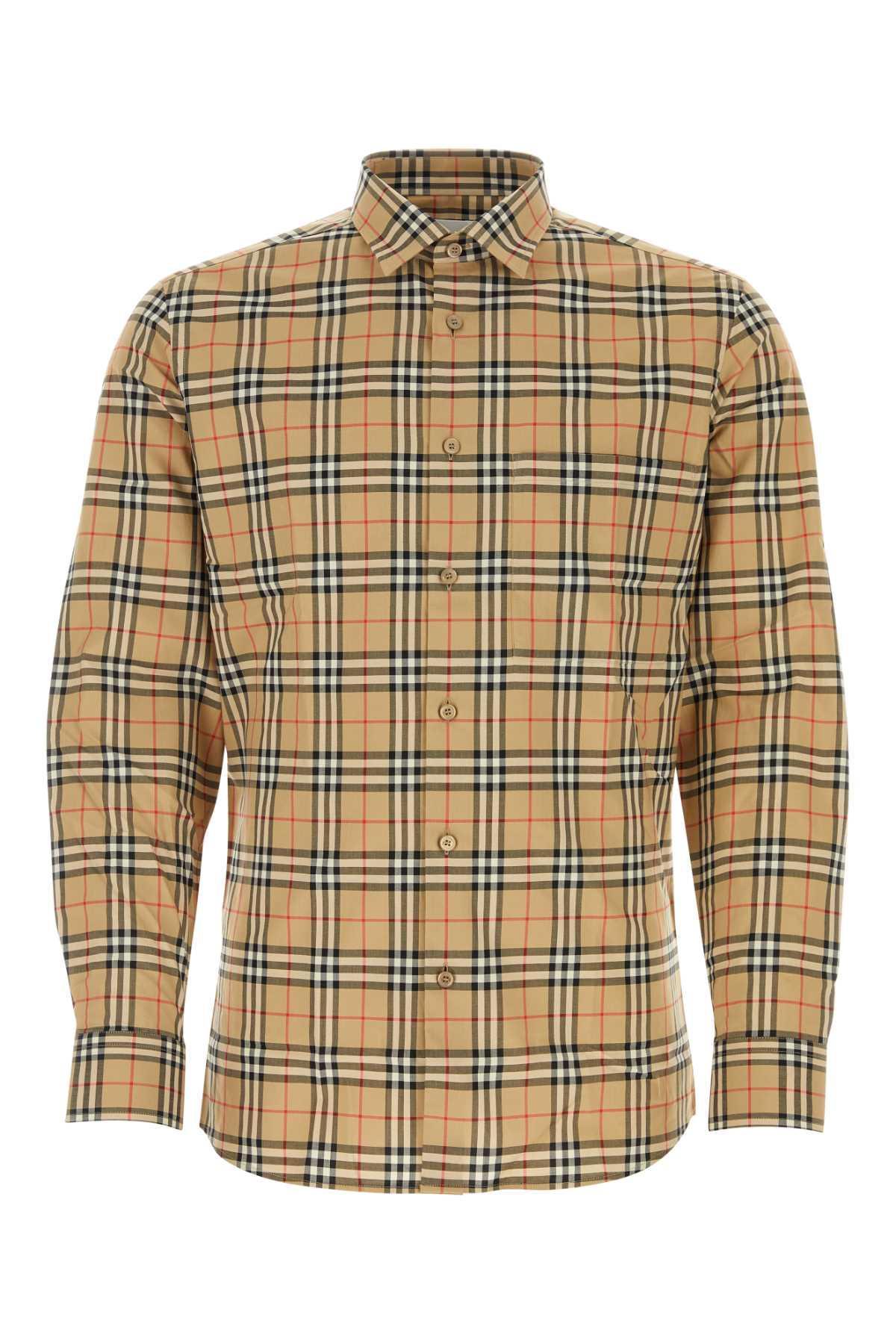 Long Sleeved Checked Buttoned Shirt In Printed Product Image