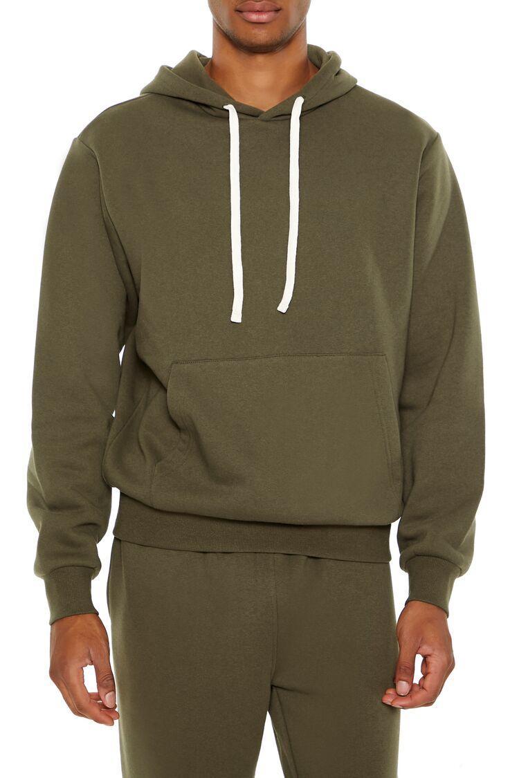 Drawstring Cotton-Blend Hoodie | Forever 21 Product Image