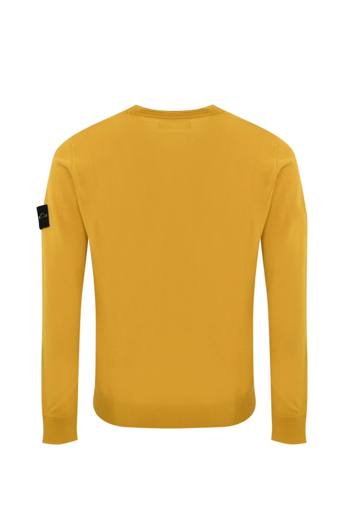 STONE ISLAND 510c4 Wool Sweater In Yellow Product Image