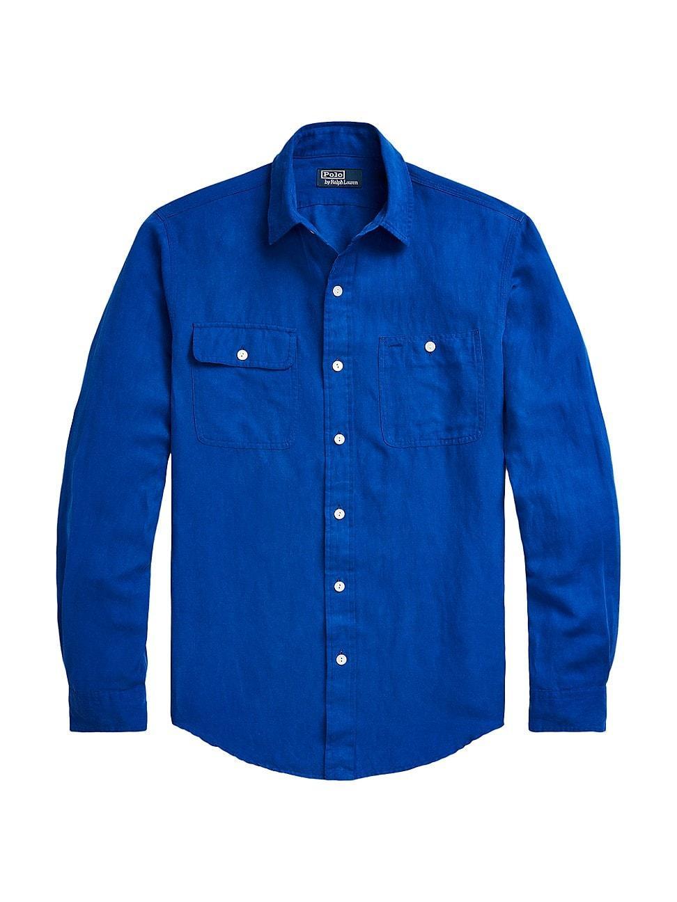 Polo Ralph Lauren Cotton Jersey Button Down Shirt Product Image