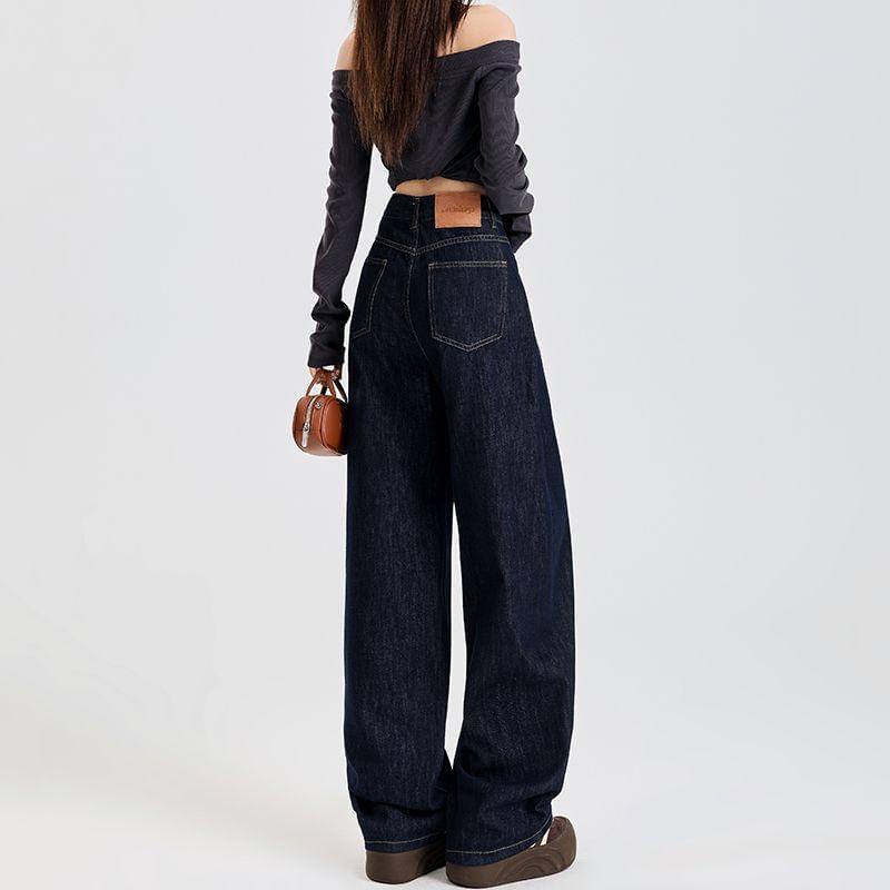 High Rise Wide Leg Jeans (Various Designs) Product Image