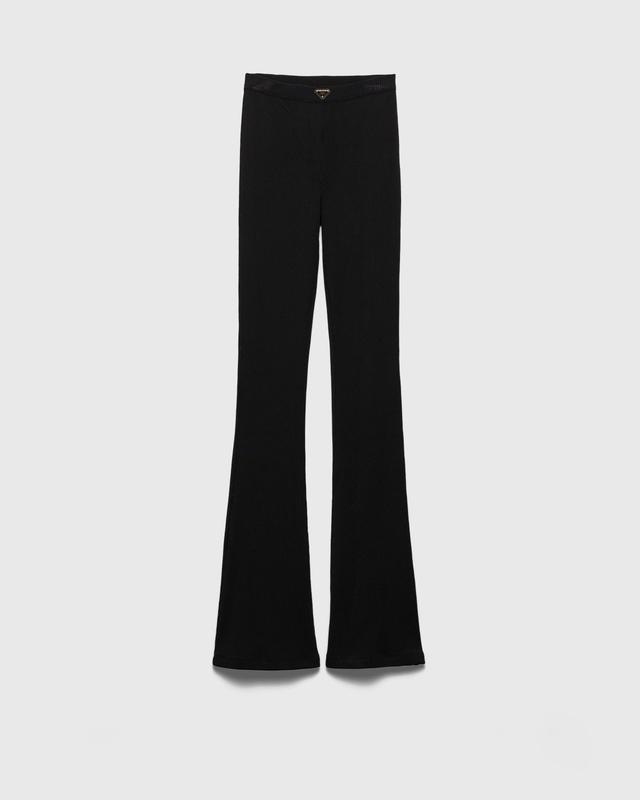 Ribbed knit jersey pants Product Image