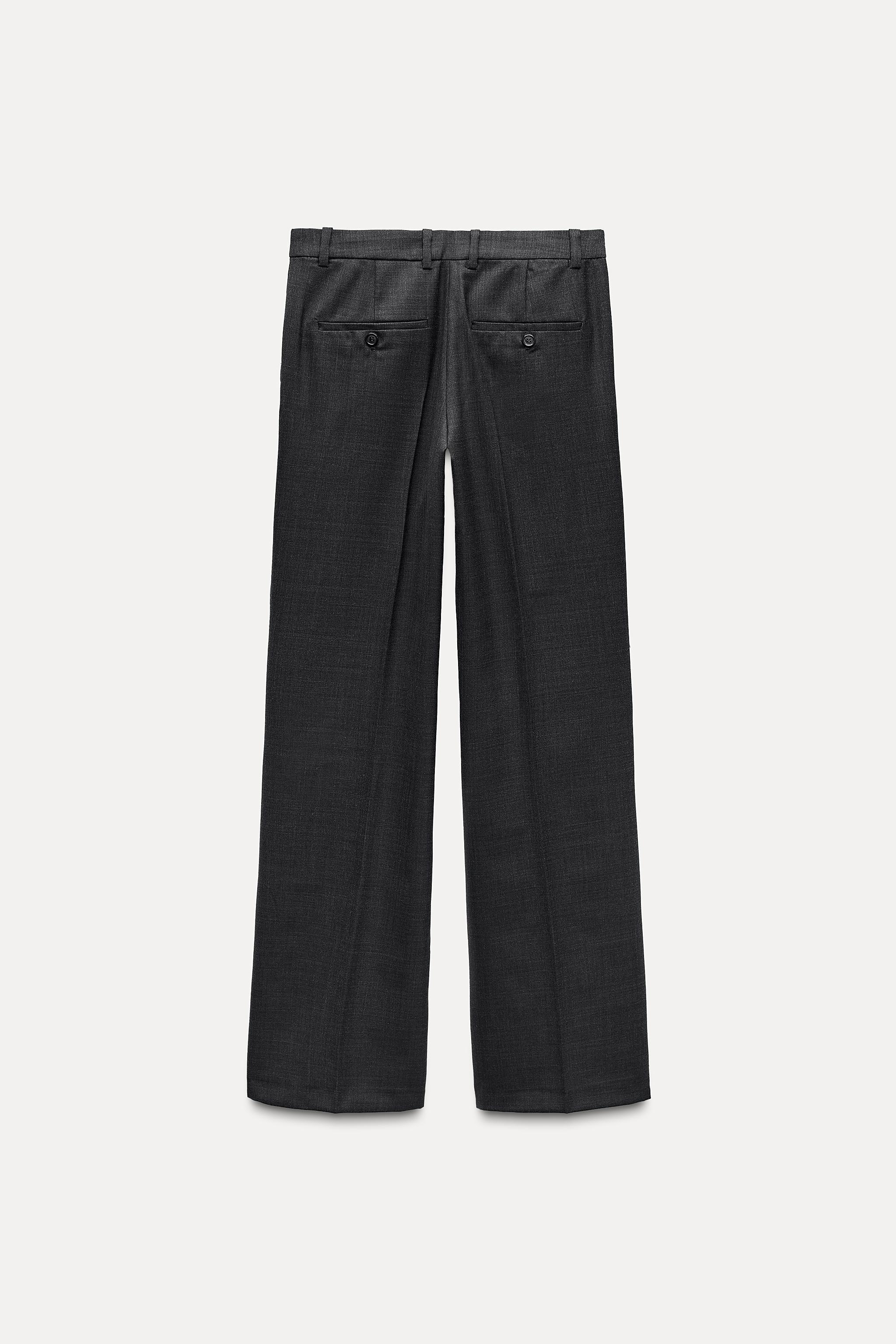 WOOL BLEND STRAIGHT LEG PANTS ZW COLLECTION Product Image