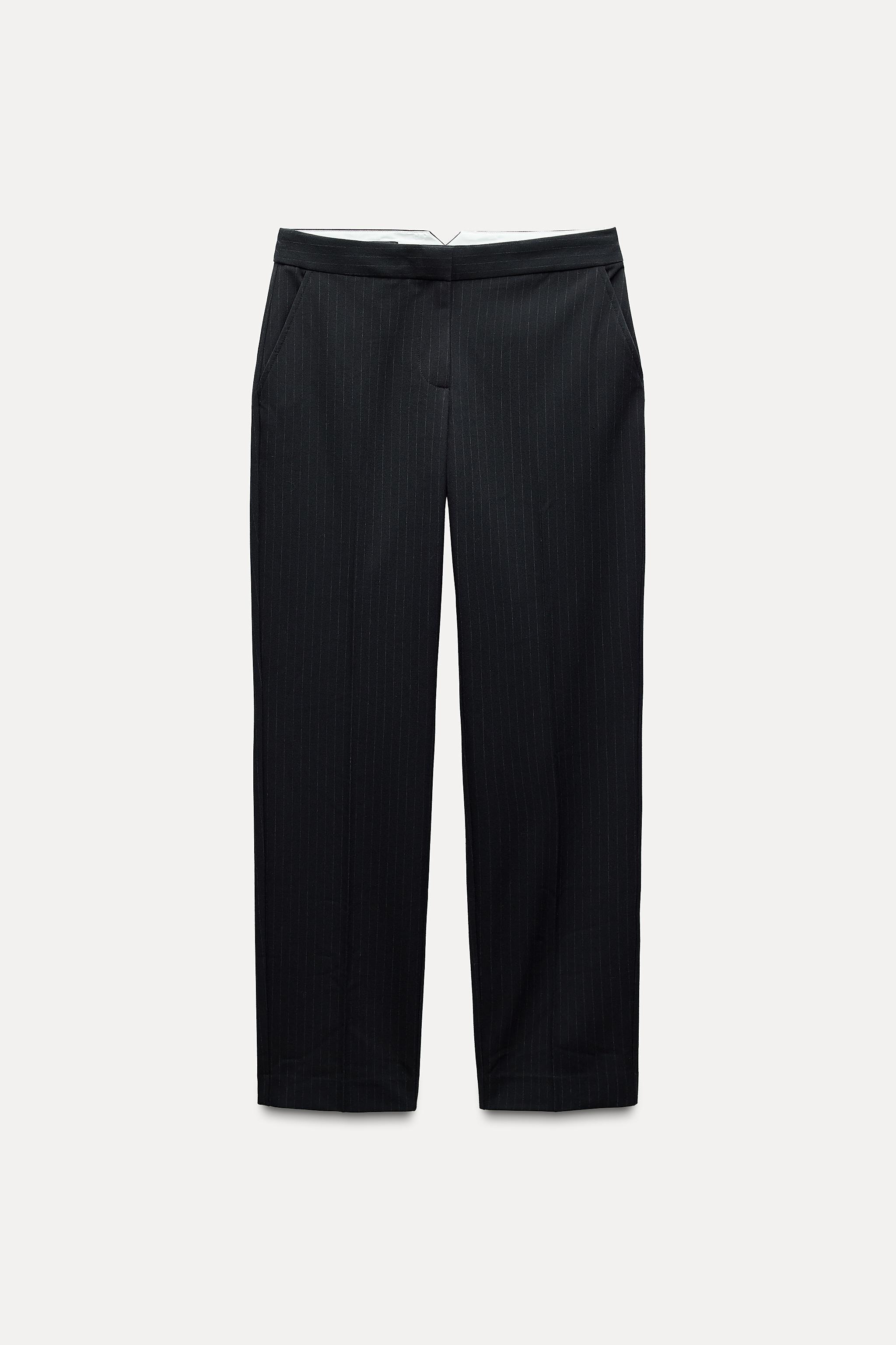 PINSTRIPE STRAIGHT LEG PANTS Product Image