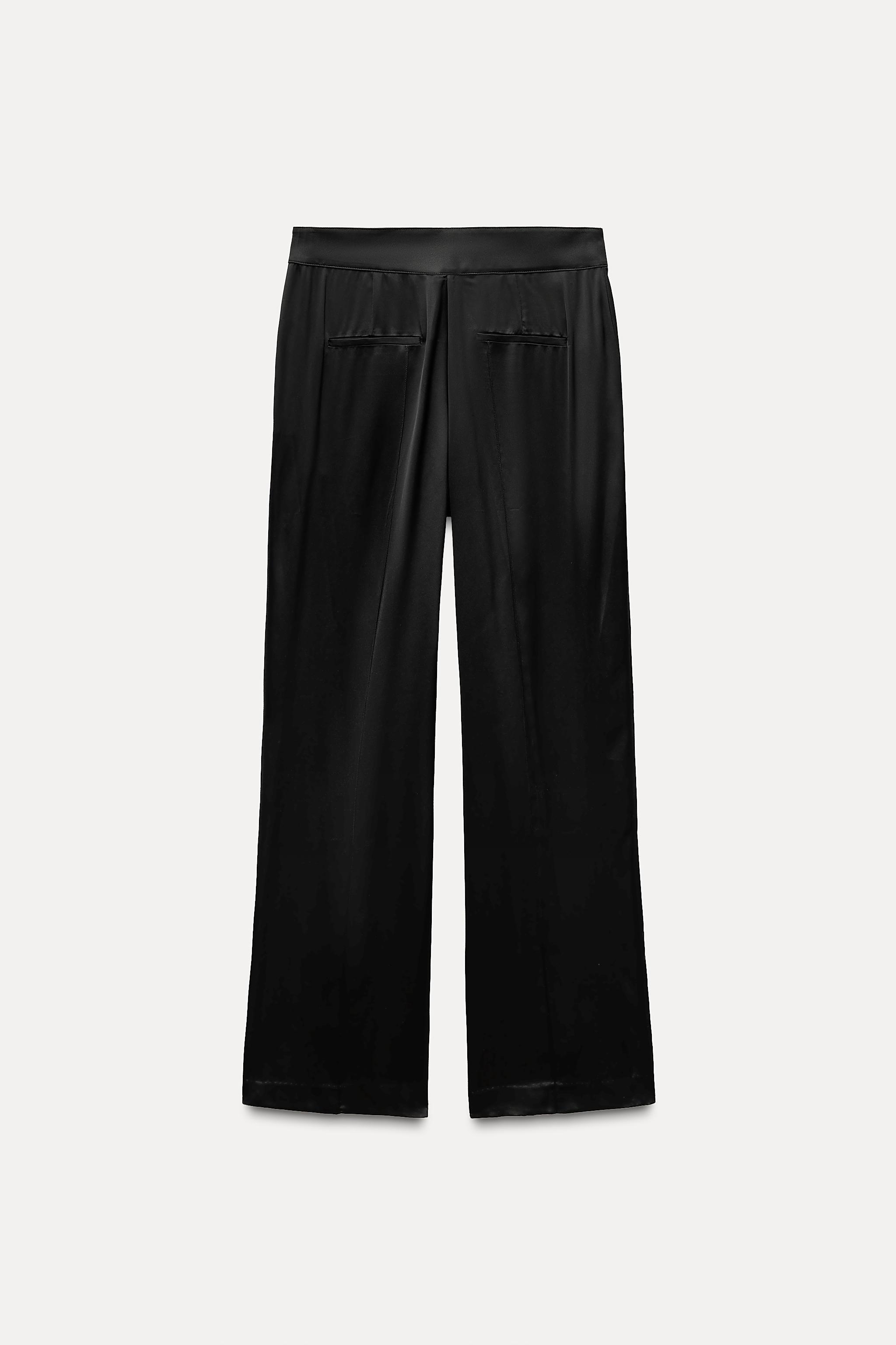 SATIN EFFECT STRAIGHT LEG PANTS ZW COLLECTION Product Image