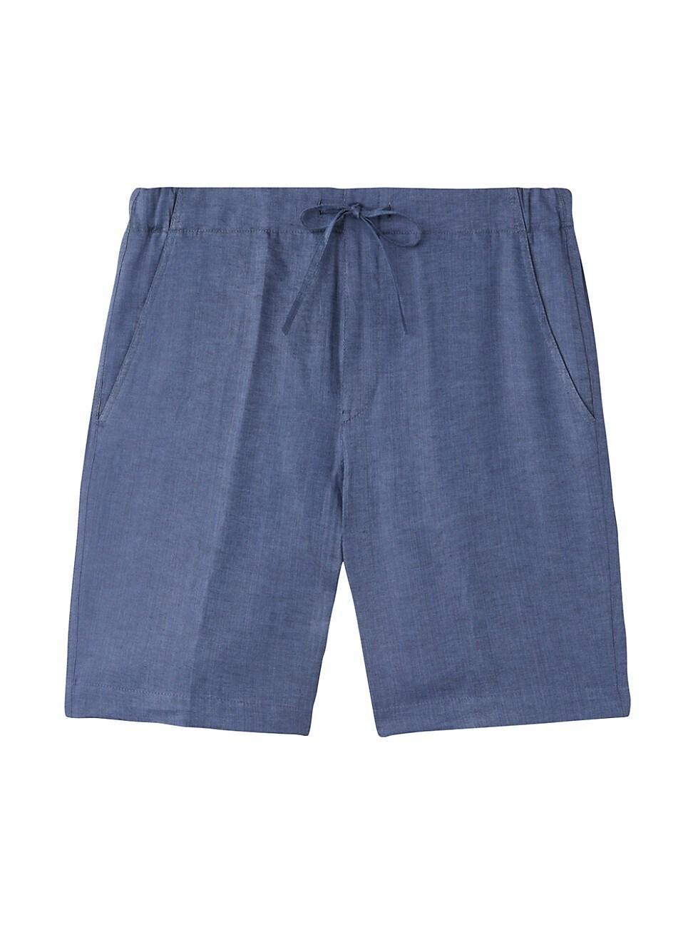 Mens Linen Drawstring Bermuda Shorts Product Image