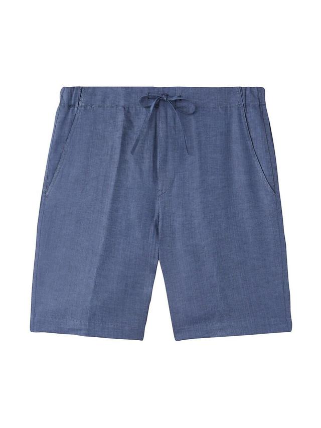 Mens Linen Drawstring Bermuda Shorts Product Image