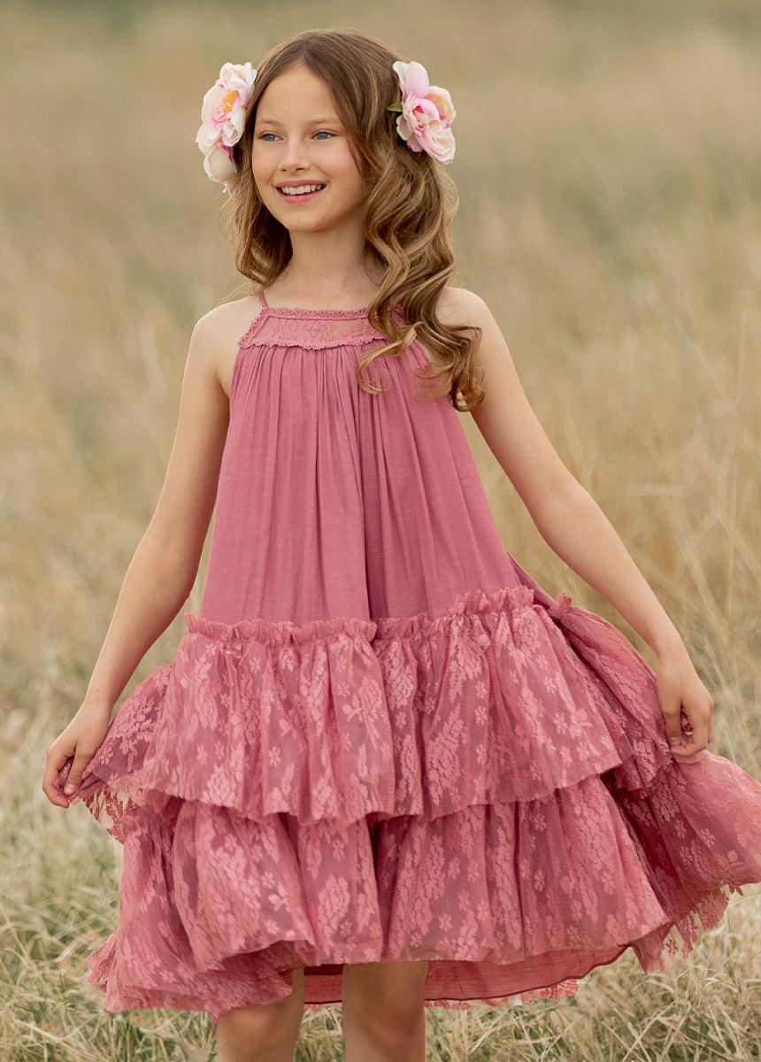 Catrina Dress in Dusty Rose Product Image