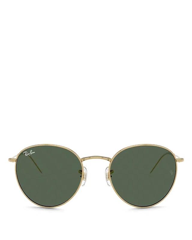 RAY BAN Ray-ban Reverse Phantos 55mm Round Sunglasses In Gold Flash Product Image