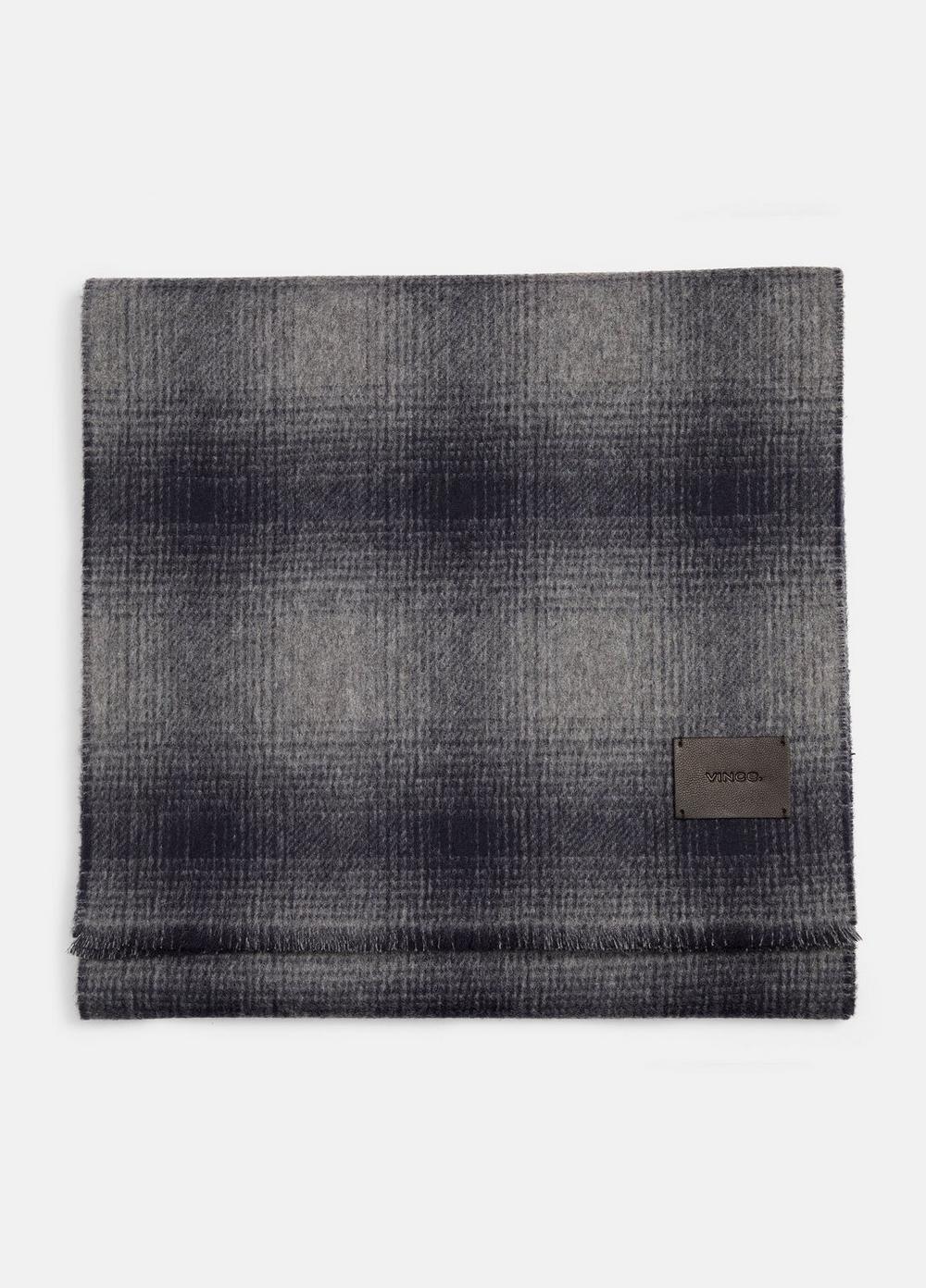 Shadow Plaid Double-Face Wool and Cashmere Scarf Product Image