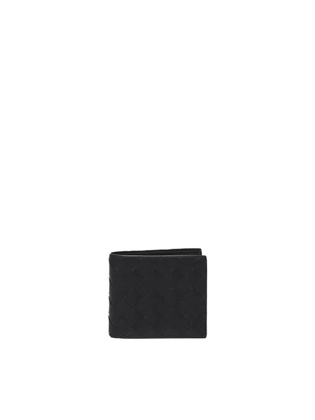 Woven Bi-fold Wallet In Black Product Image