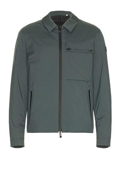 MONCLER Gray Tortisse Jacket In Kombu Green Product Image