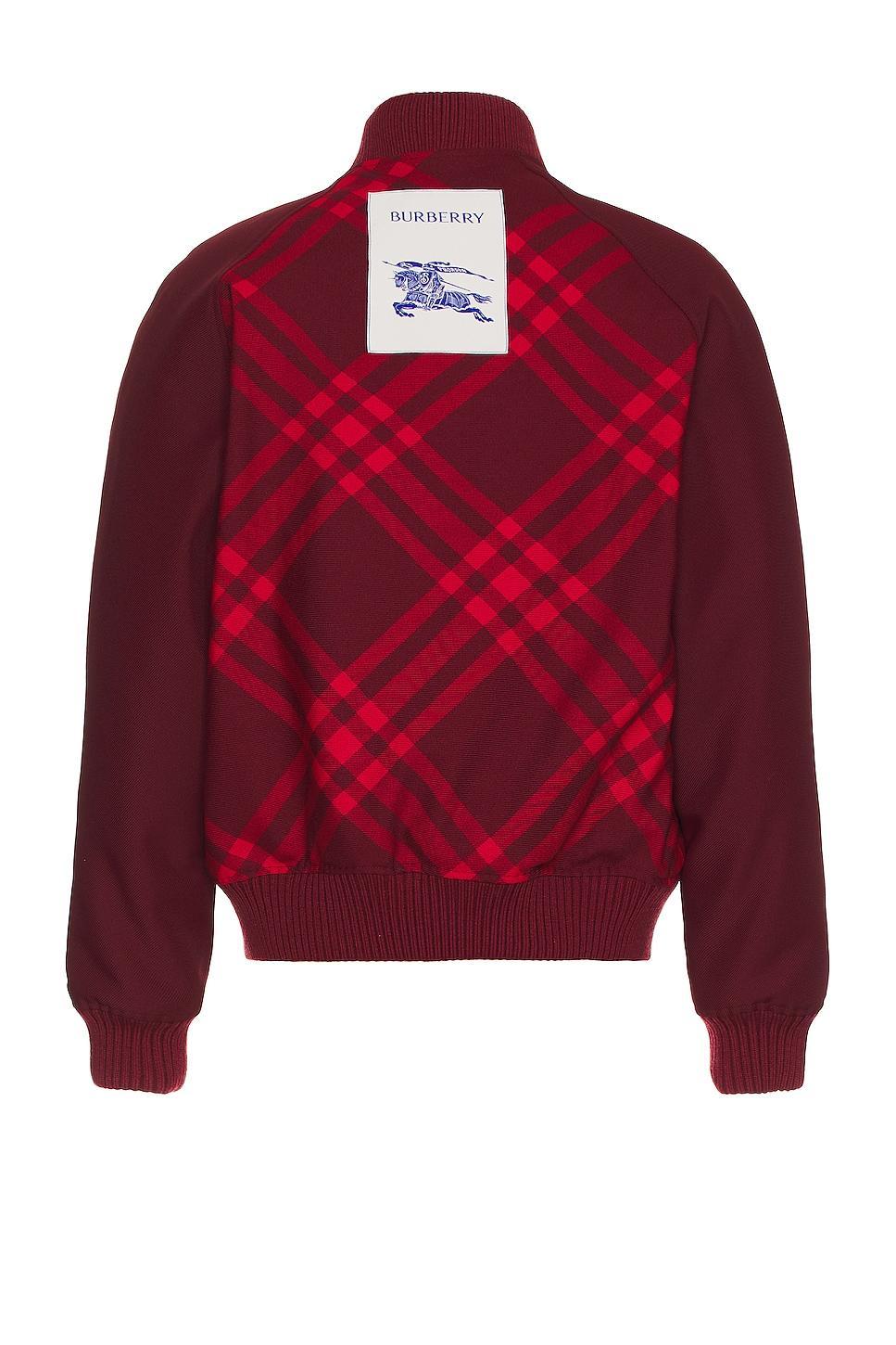 Burberry Ripple Check Jacket in Burgundy Product Image