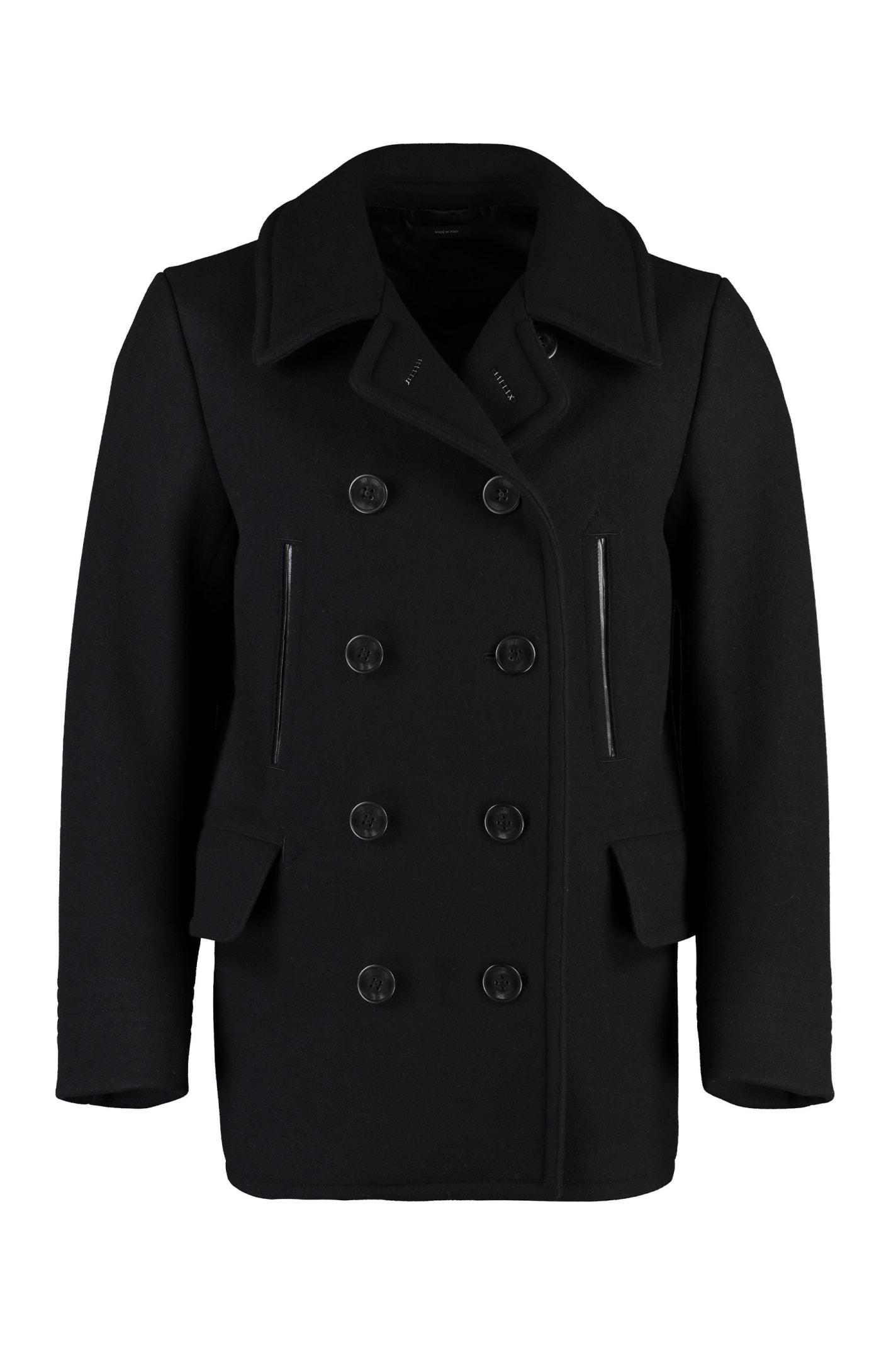 TOM FORD Wool Coat Double Breast Japan In Black Product Image