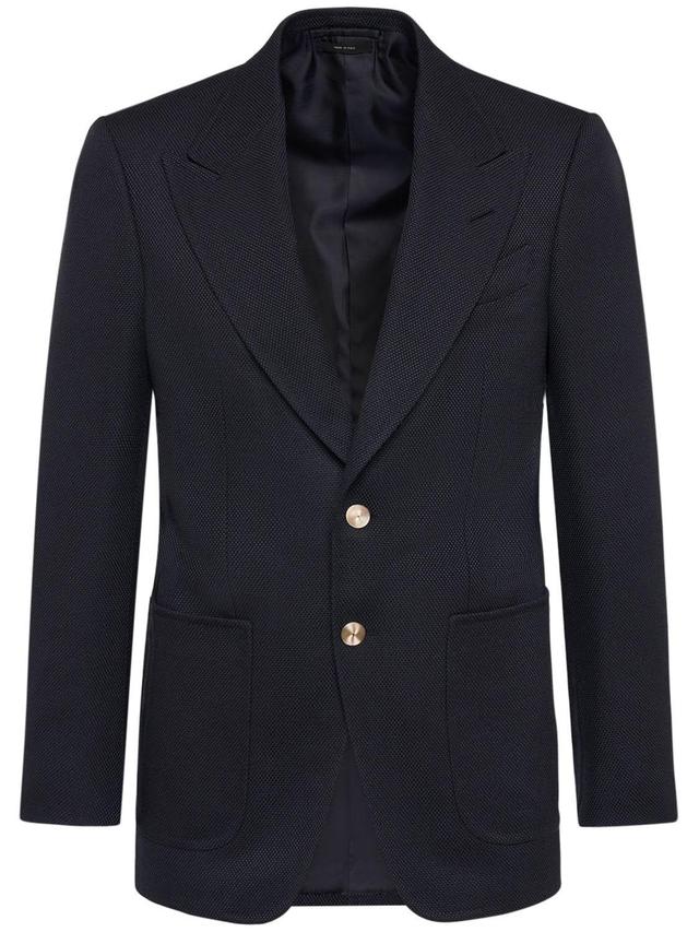 Wool Hopsack Shelton Jacket In Navy Product Image