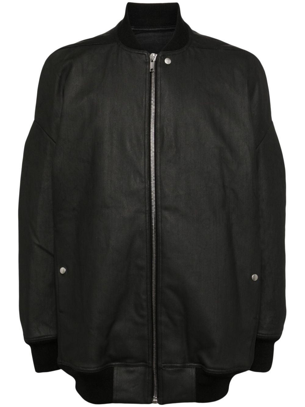 Padded Varsity Jacket In Black Product Image