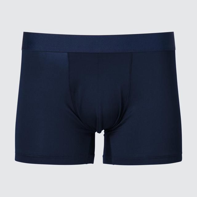 Mens Cotton Low-Rise Boxer Briefs with Deodorizing Black Small UNIQLO US Product Image