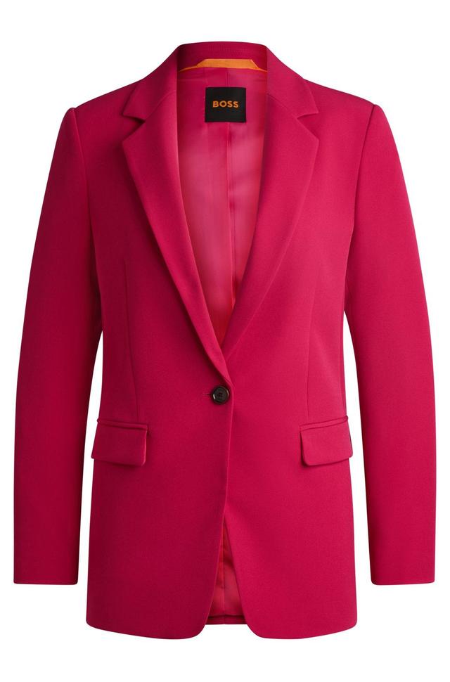 BOSS - Fitted blazer in stretch fabric - Pink Product Image