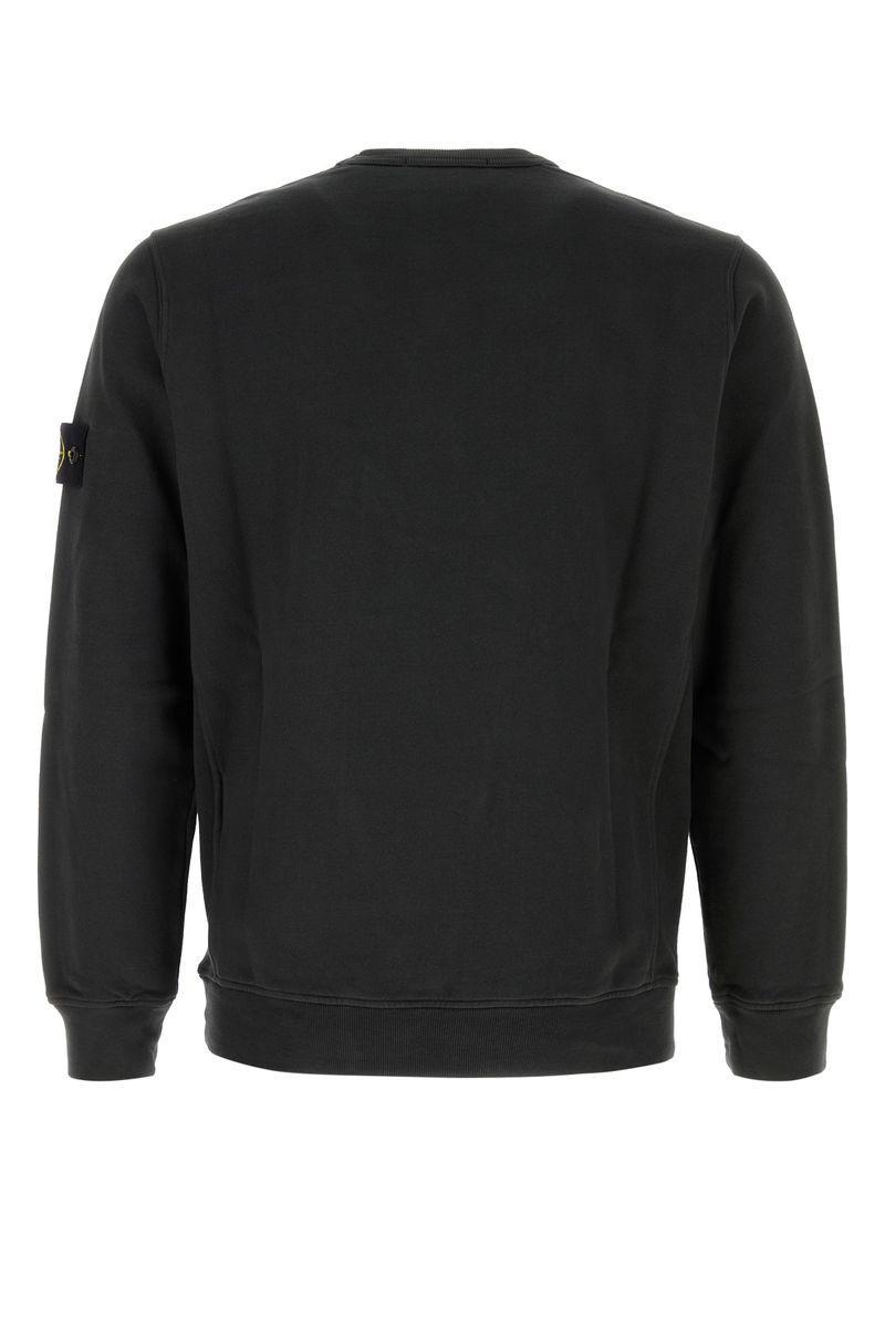 STONE ISLAND Men's Logo Cotton Sweatshirt In Grey Product Image