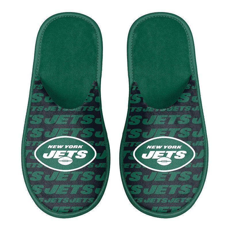 Mens FOCO New York Jets Scuff Logo Slide Slippers Product Image