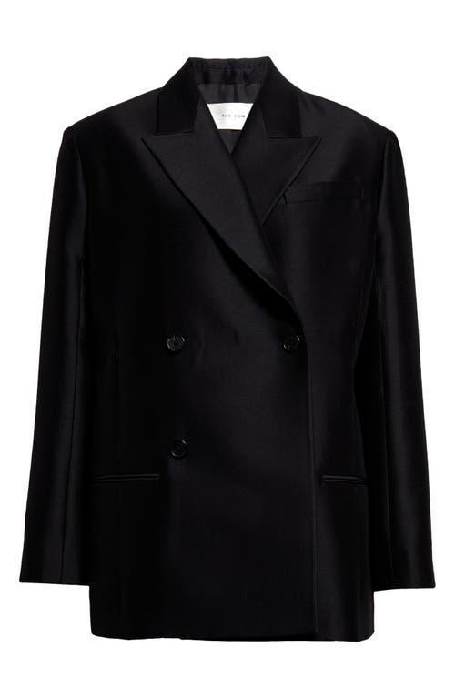 The Row Cosima Double Breasted Wool & Silk Blazer Product Image