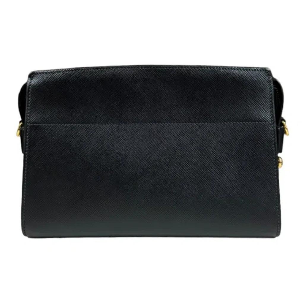 Saffiano Black Leather Shoulder Bag () Product Image