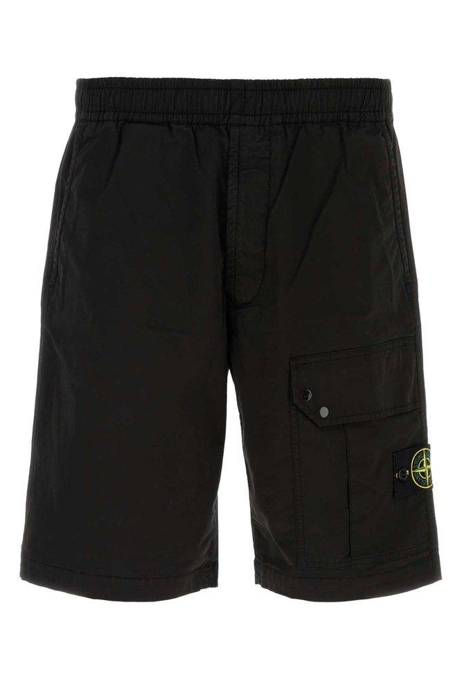 Compass Patch Bermuda Shorts In Black Product Image