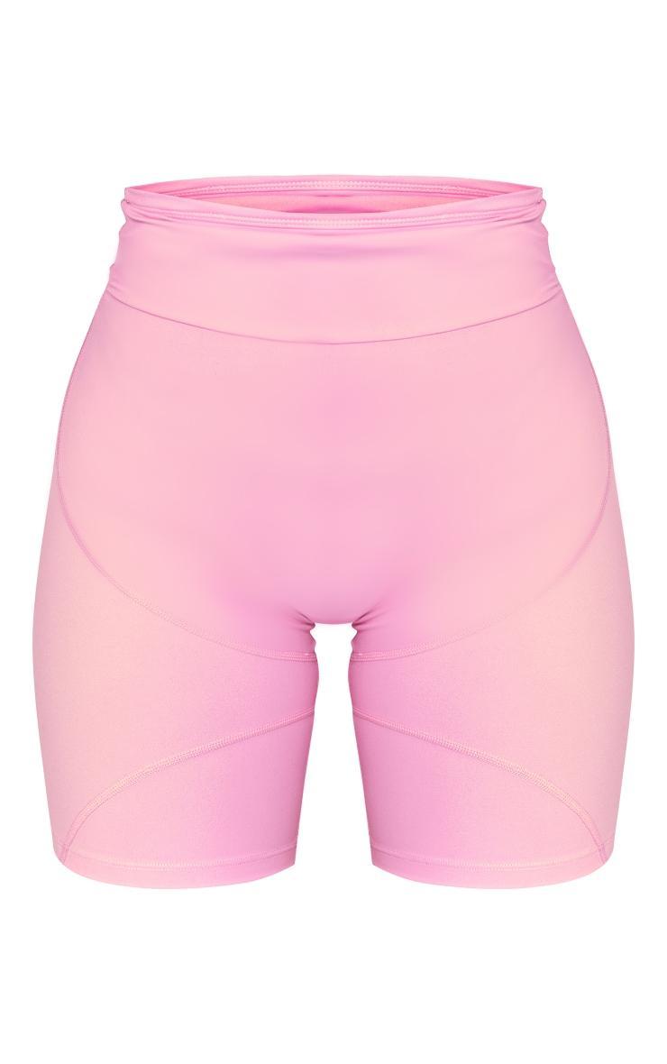 PLT SPORT Candy Pink Sculpt Panel Detail Shorts Product Image